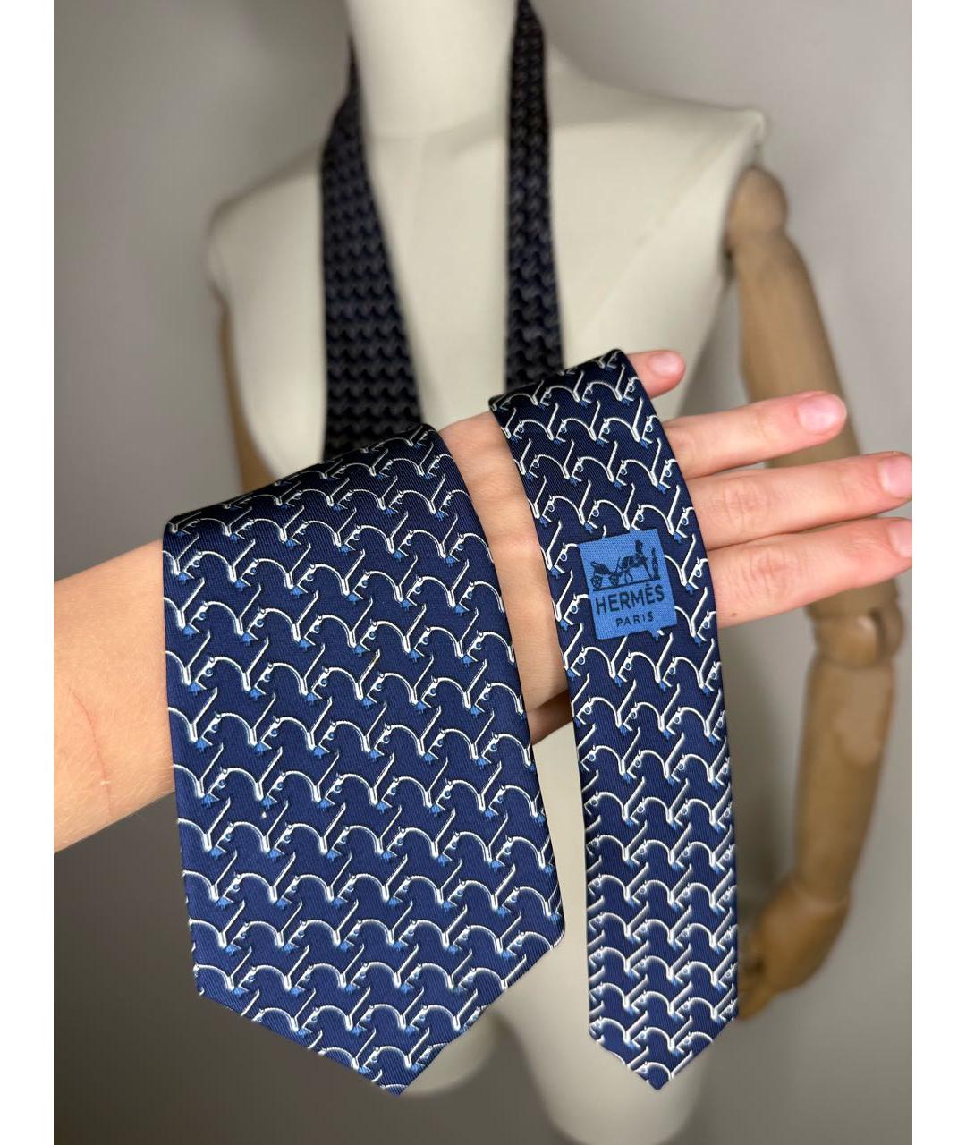 HERMES Мульти шелковый галстук, фото 5