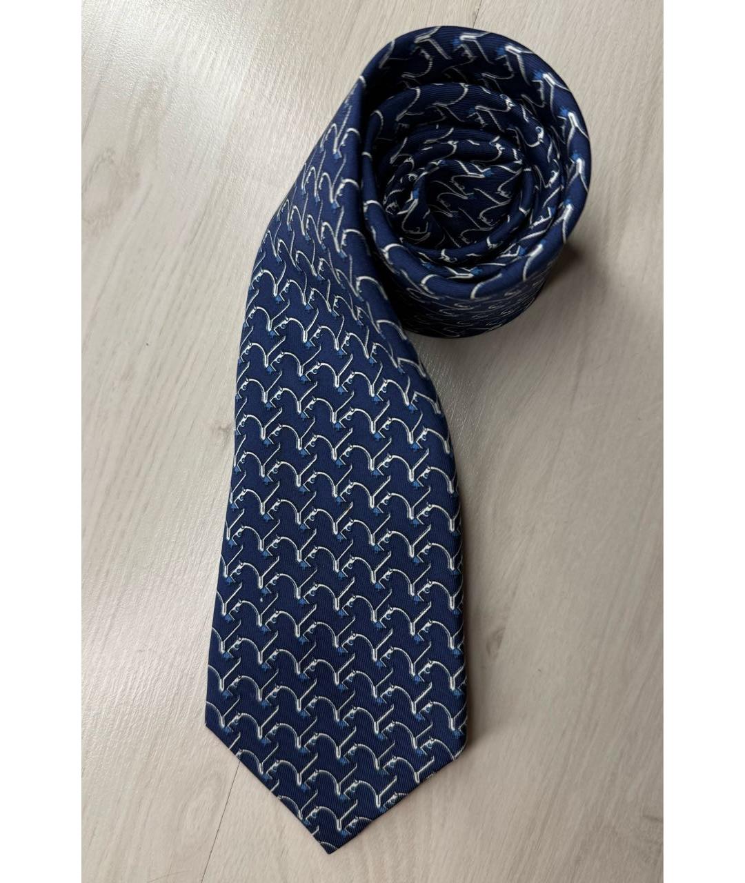 HERMES Мульти шелковый галстук, фото 9