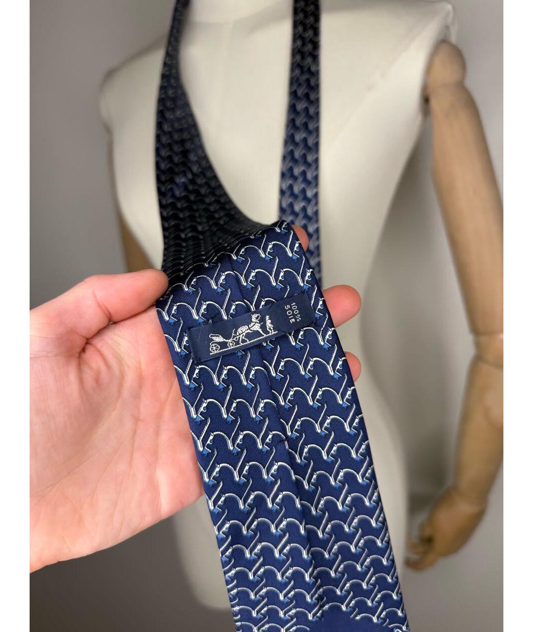 HERMES Мульти шелковый галстук, фото 7