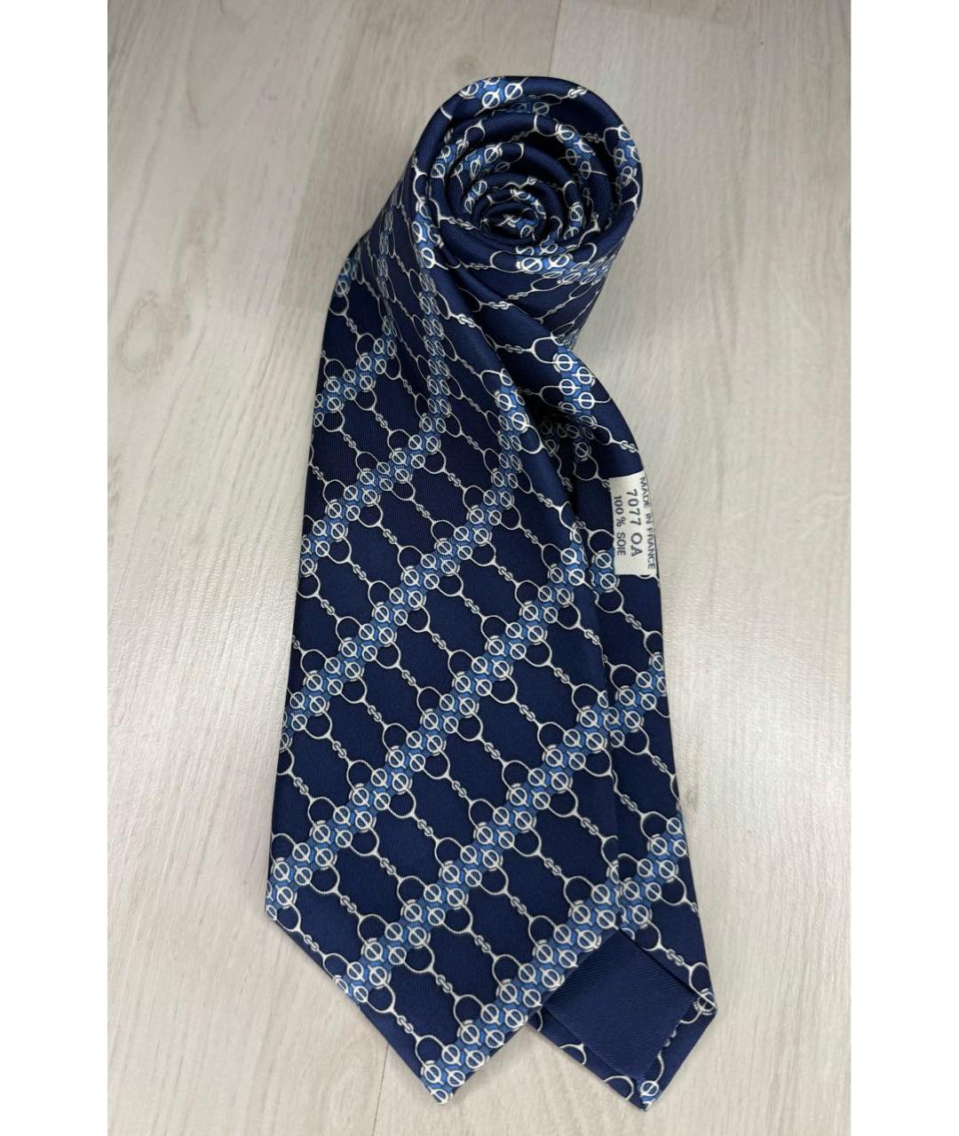 HERMES Мульти шелковый галстук, фото 9