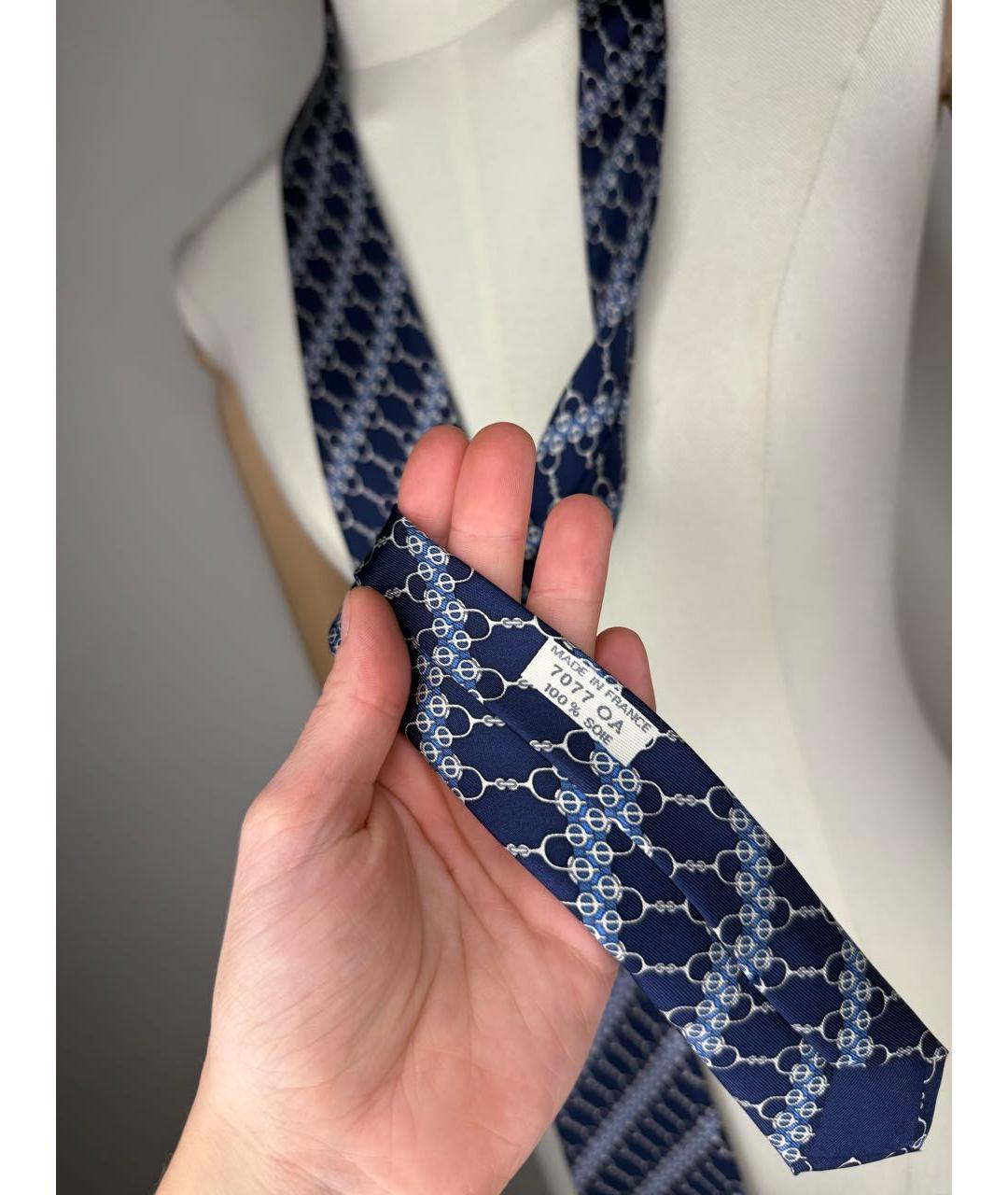 HERMES Мульти шелковый галстук, фото 7