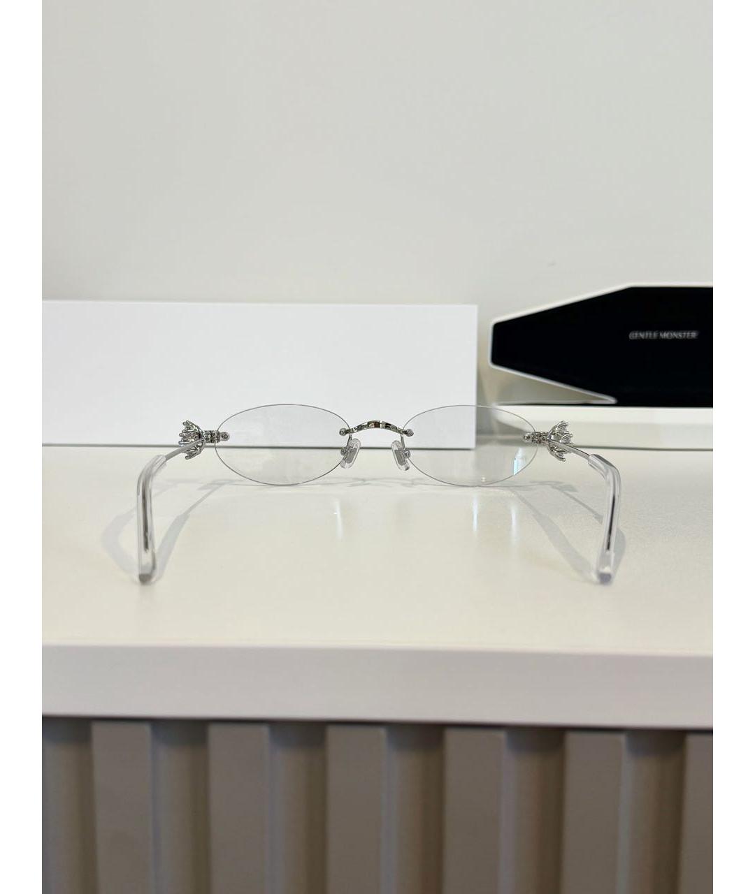 GENTLE MONSTER Серебряные металлические солнцезащитные очки, фото 6