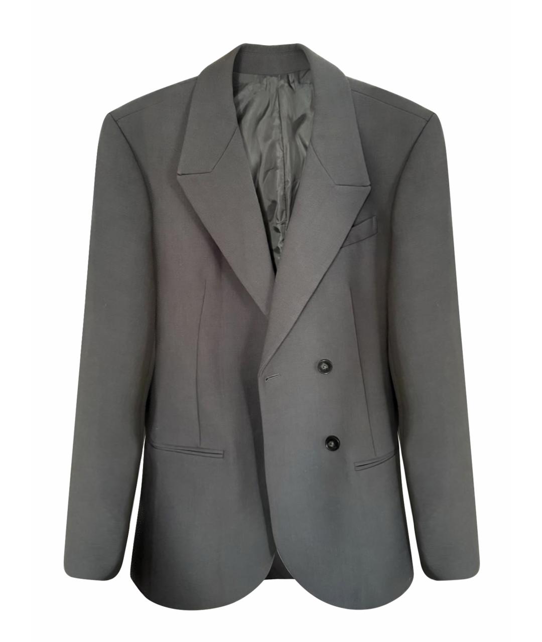 THE FRANKIE SHOP Серый полиэстеровый жакет/пиджак, фото 1