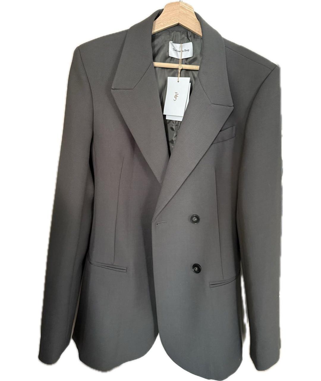 THE FRANKIE SHOP Серый полиэстеровый жакет/пиджак, фото 7