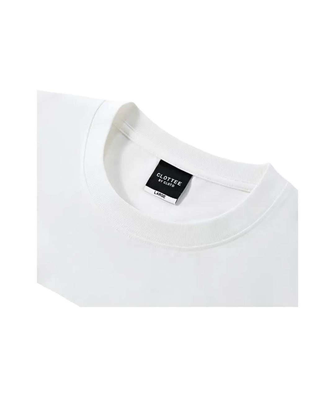 CLOT Белая хлопко-полиэстеровая футболка, фото 3