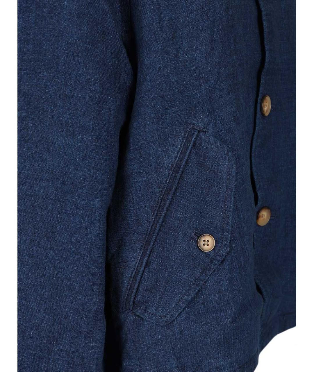 POLO RALPH LAUREN Синяя льняная куртка, фото 6