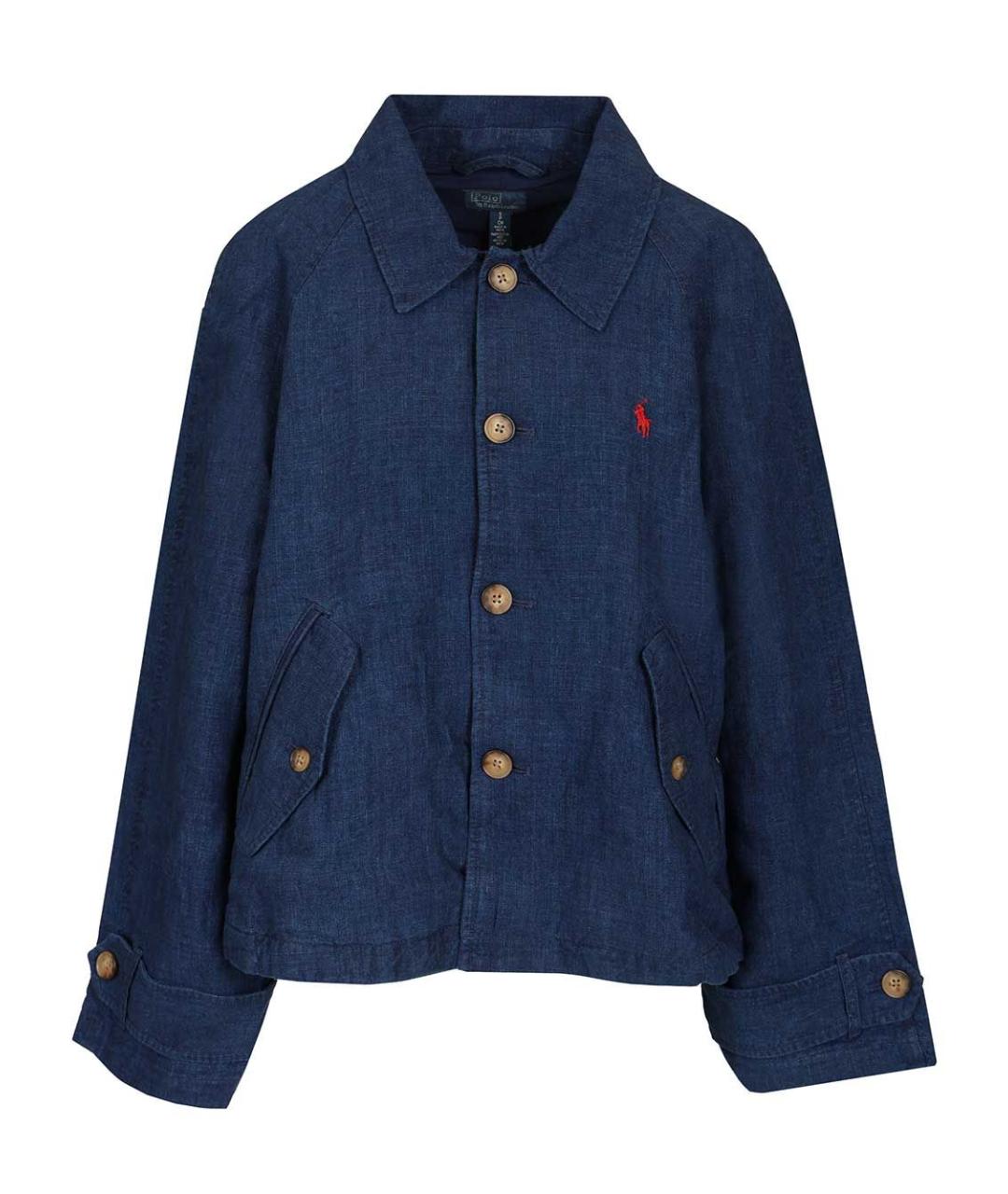 POLO RALPH LAUREN Синяя льняная куртка, фото 1