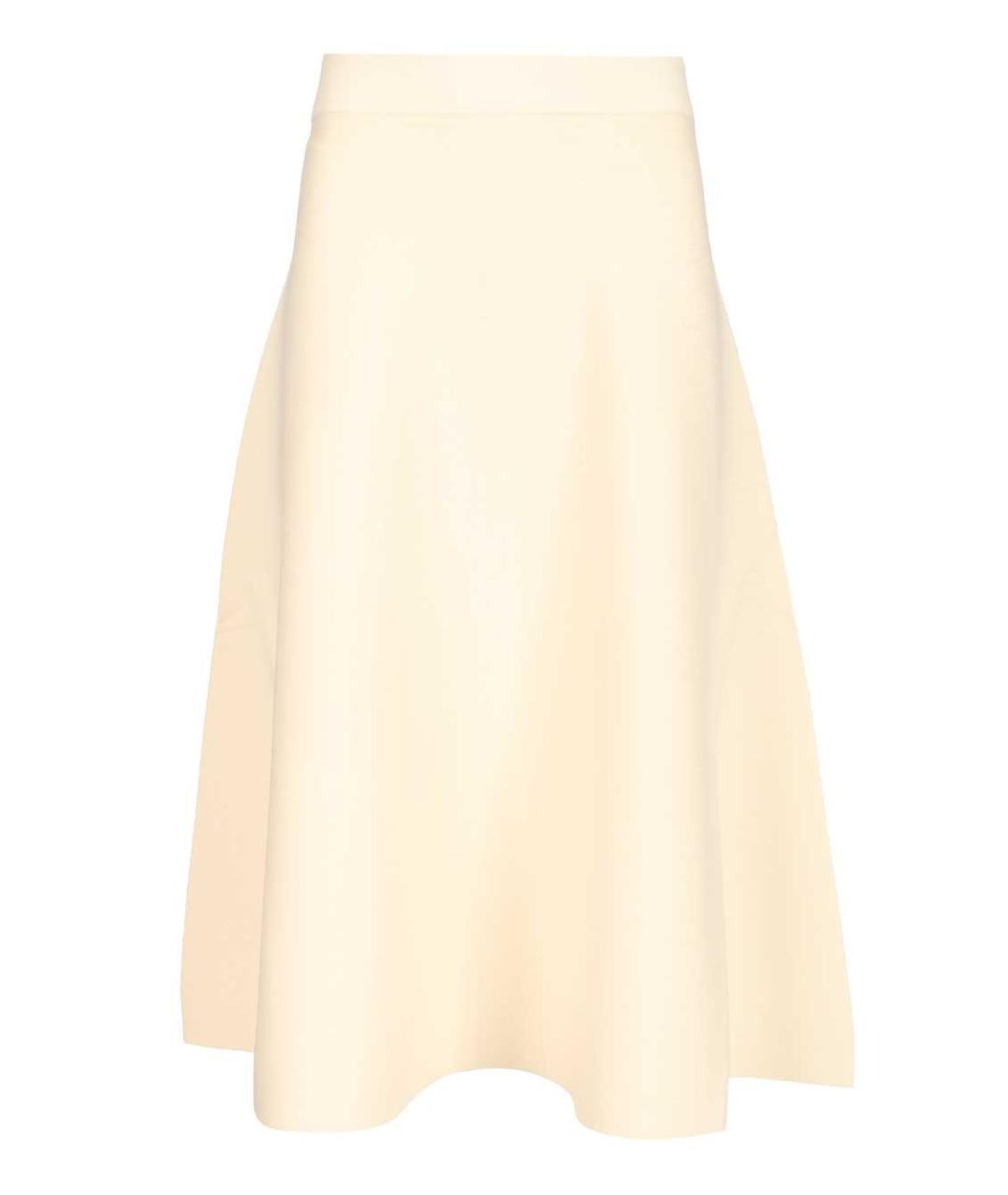 MAX MARA Белая вискозная юбка миди, фото 1