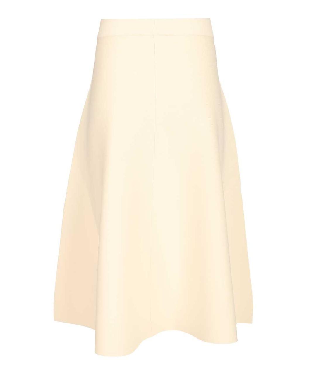 MAX MARA Белая вискозная юбка миди, фото 2