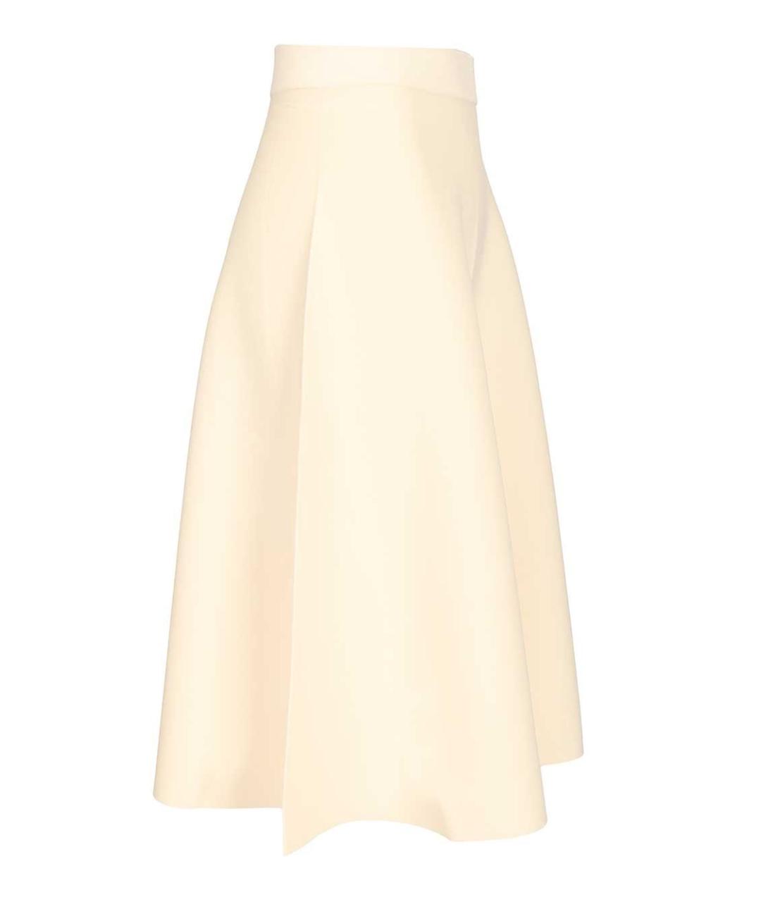 MAX MARA Белая вискозная юбка миди, фото 3