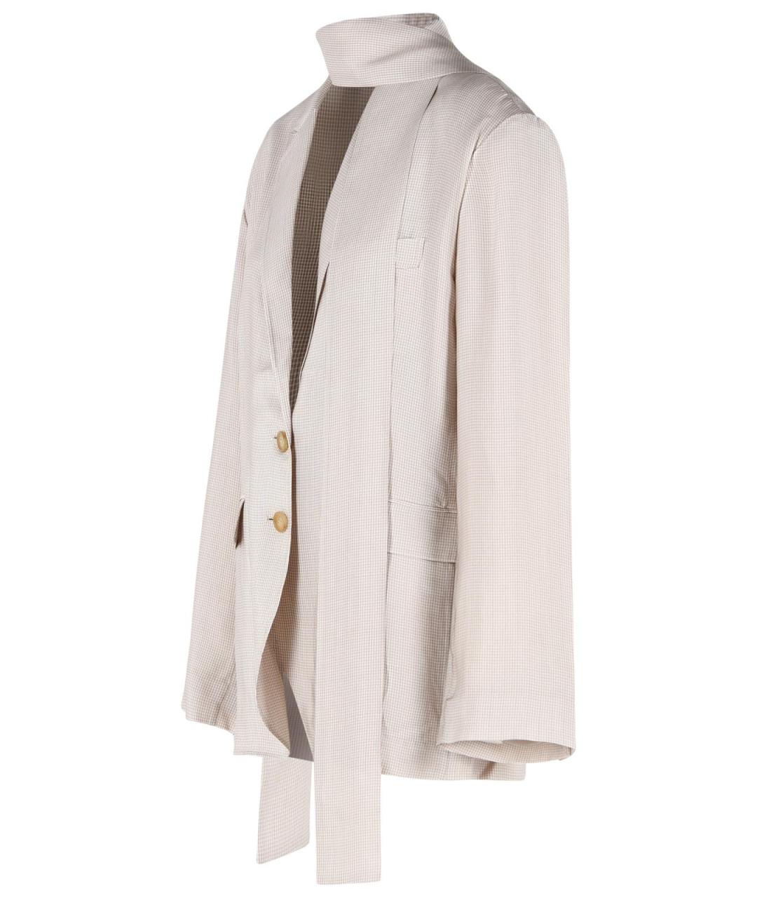 ACNE STUDIOS Бежевый вискозный жакет/пиджак, фото 2