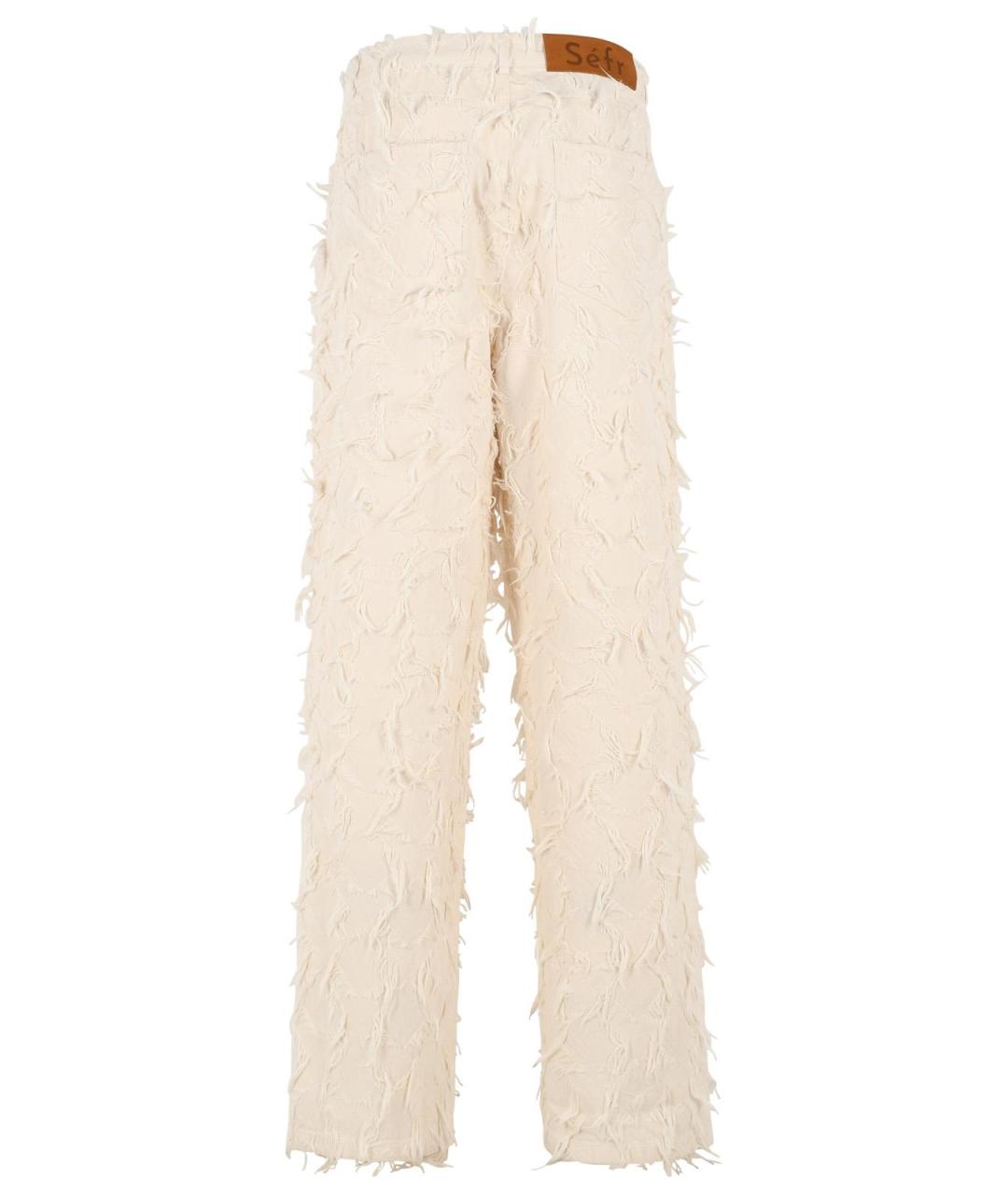 SEFR Бежевые хлопковые прямые джинсы, фото 3