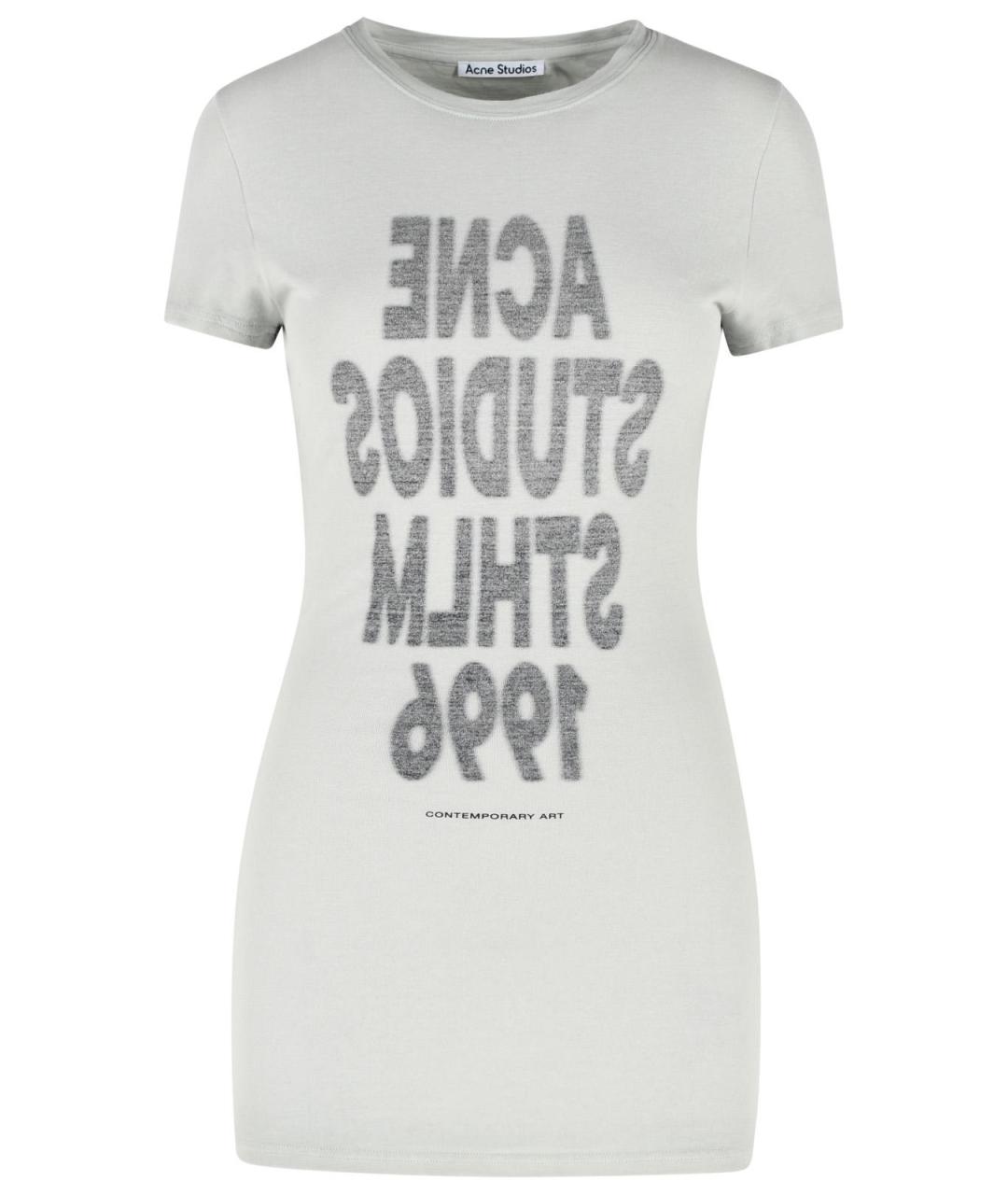 ACNE STUDIOS Серая хлопковая футболка, фото 1