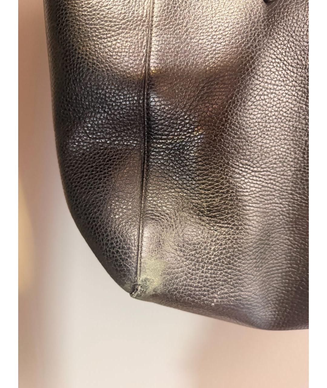 GUCCI Черная кожаная сумка тоут, фото 7