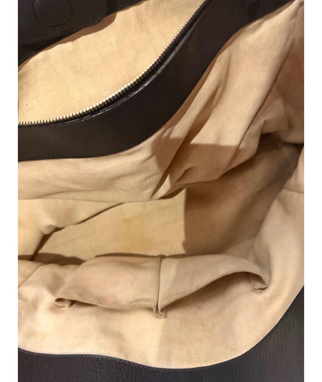 GUCCI Черная кожаная сумка тоут, фото 4