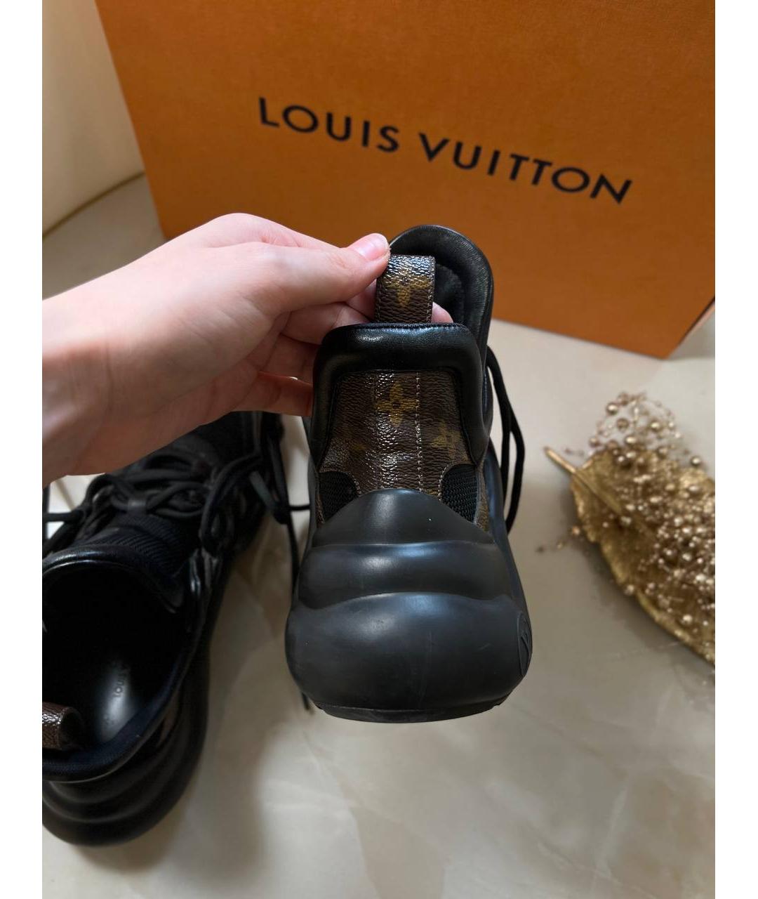 LOUIS VUITTON Черные текстильные кроссовки, фото 7