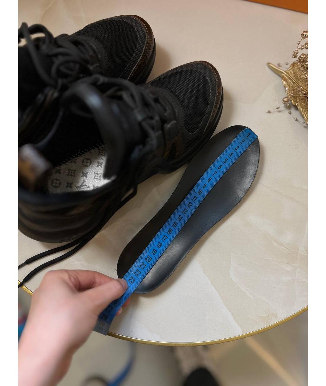 LOUIS VUITTON Черные текстильные кроссовки, фото 8