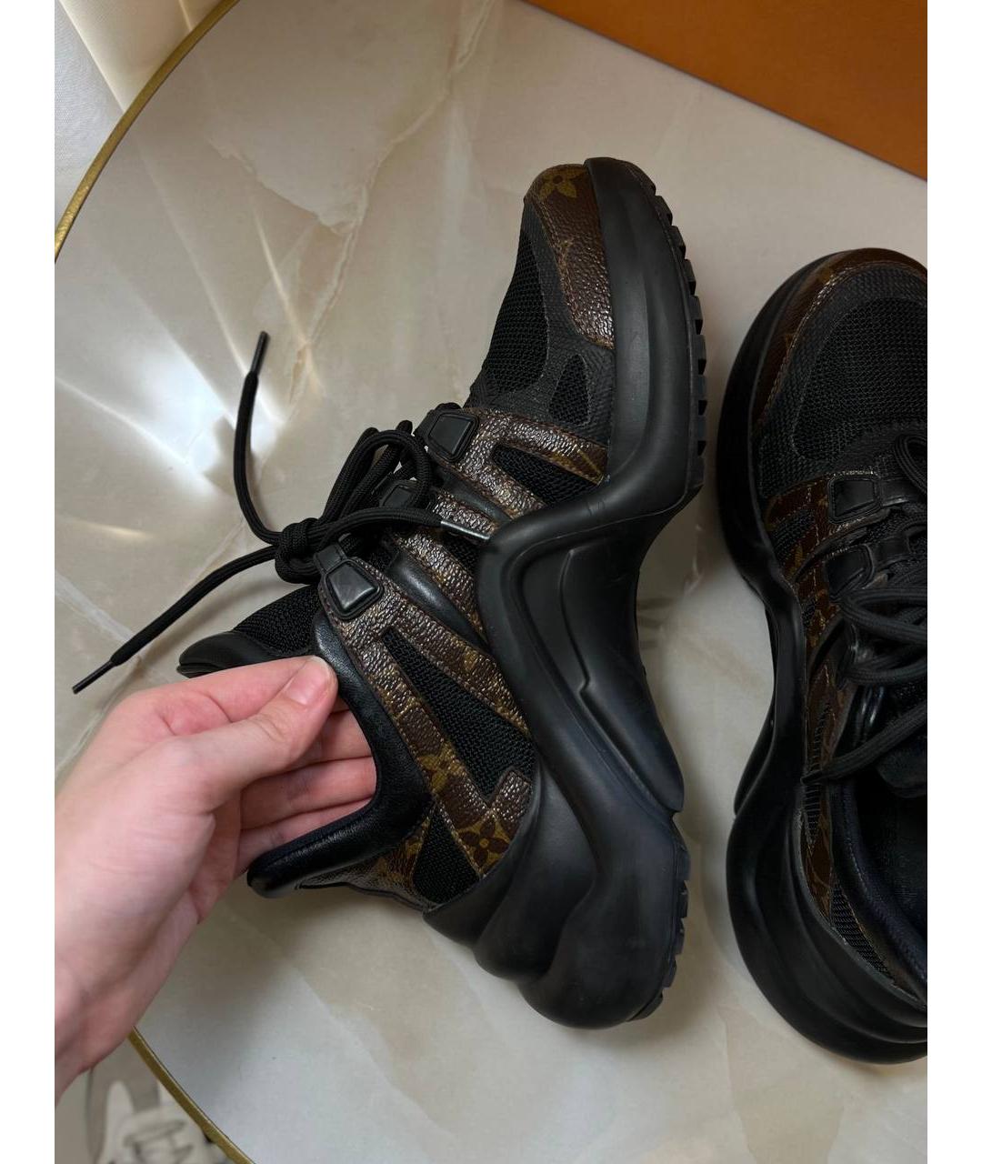 LOUIS VUITTON Черные текстильные кроссовки, фото 3
