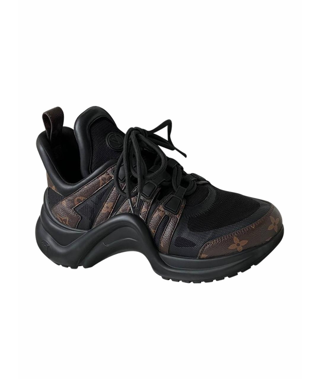 LOUIS VUITTON Черные текстильные кроссовки, фото 1