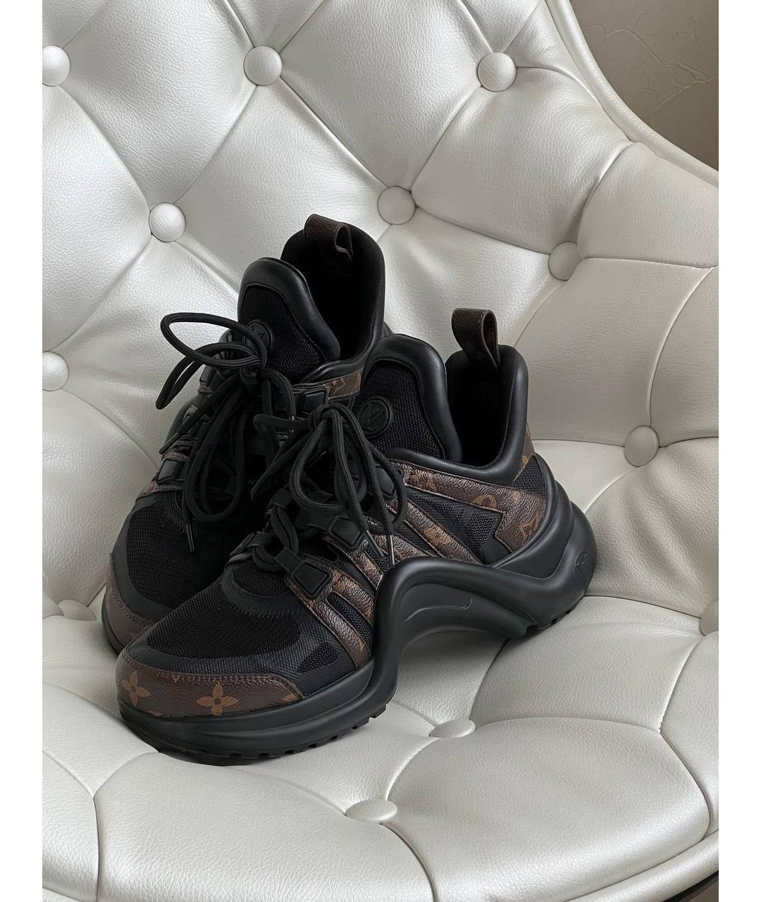 LOUIS VUITTON Черные текстильные кроссовки, фото 10