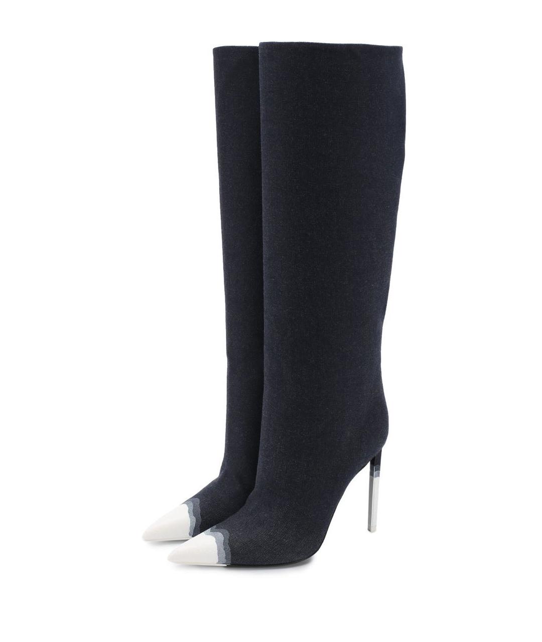 TOM FORD Темно-синие кожаные сапоги, фото 2