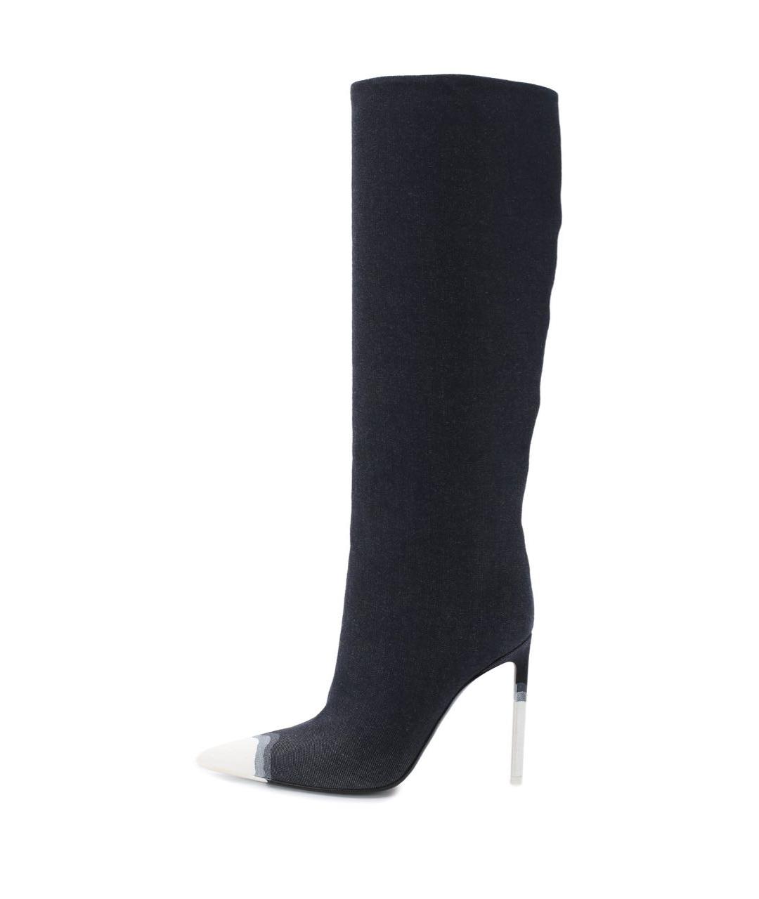 TOM FORD Темно-синие кожаные сапоги, фото 7