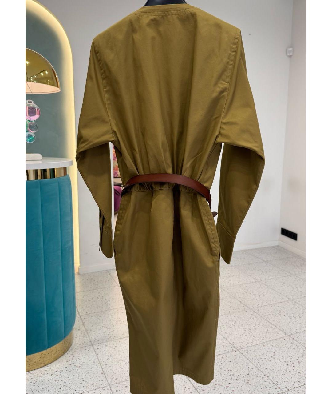 SAINT LAURENT Хаки повседневное платье, фото 5