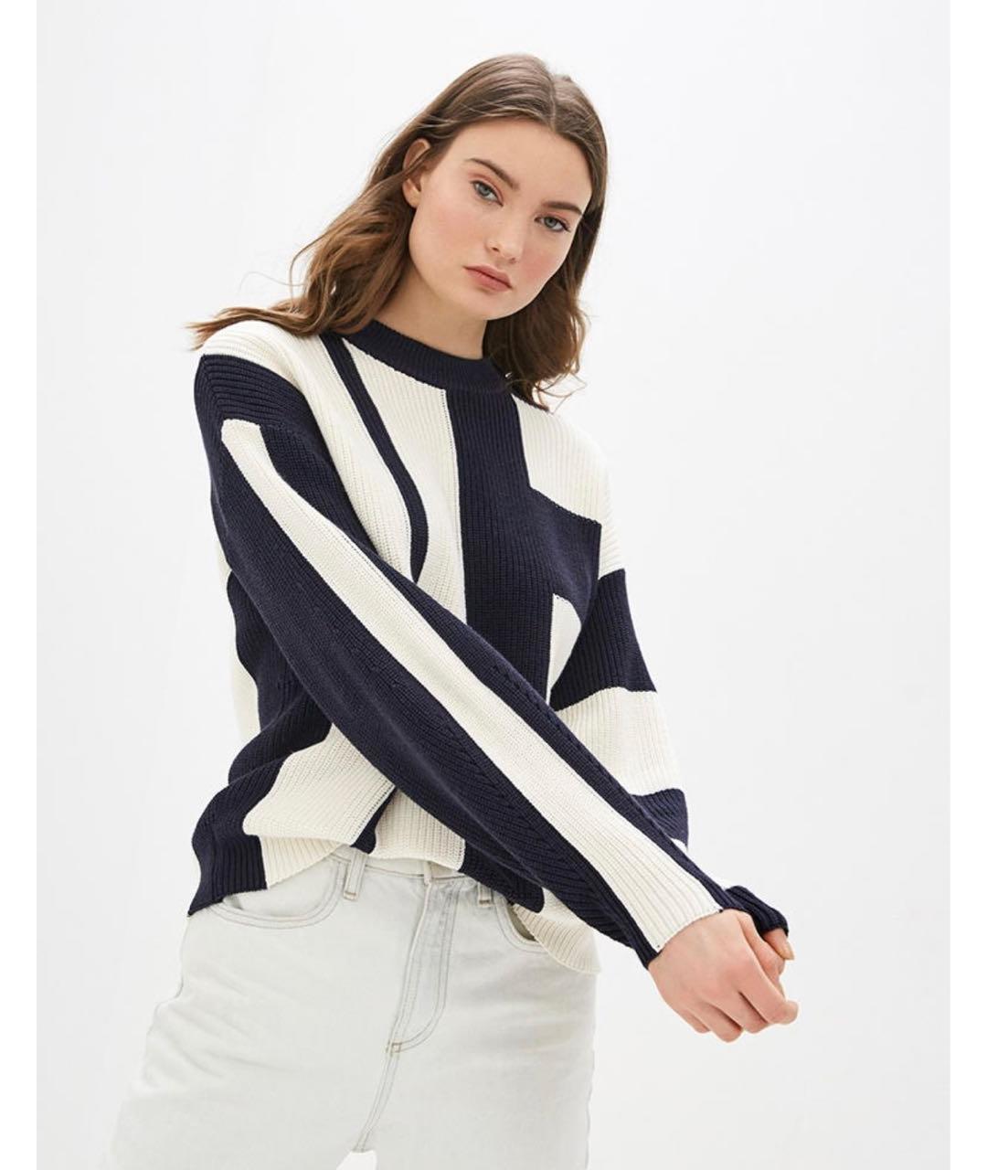 HUGO BOSS Темно-синий хлопковый джемпер / свитер, фото 7