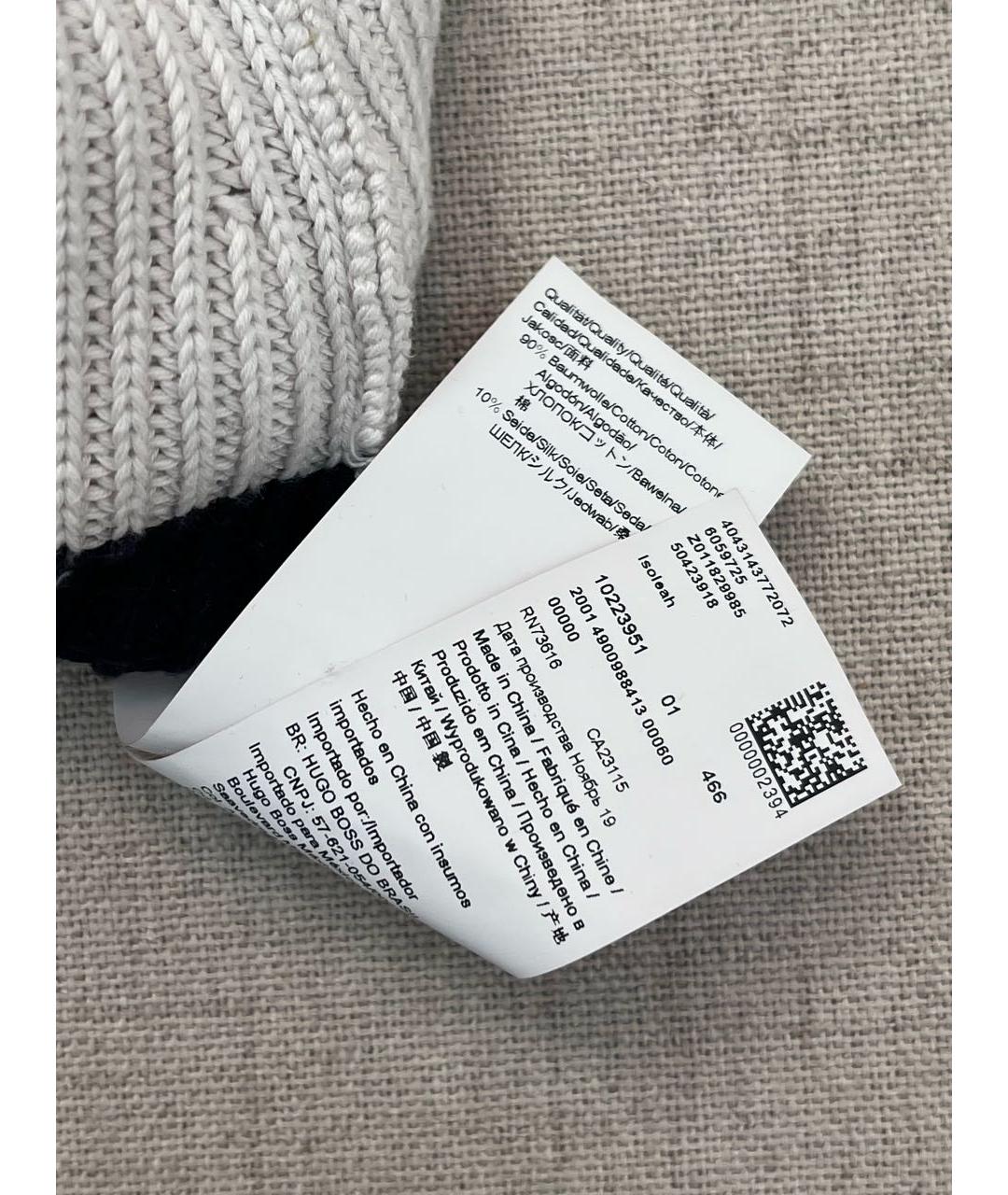 HUGO BOSS Темно-синий хлопковый джемпер / свитер, фото 6