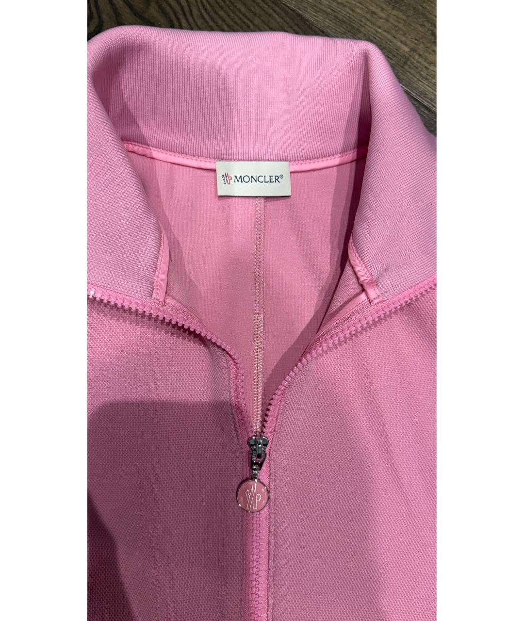 MONCLER Розовое хлопковое повседневное платье, фото 3