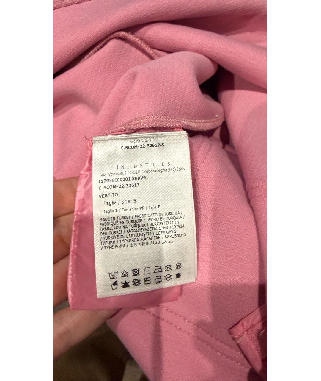 MONCLER Розовое хлопковое повседневное платье, фото 4