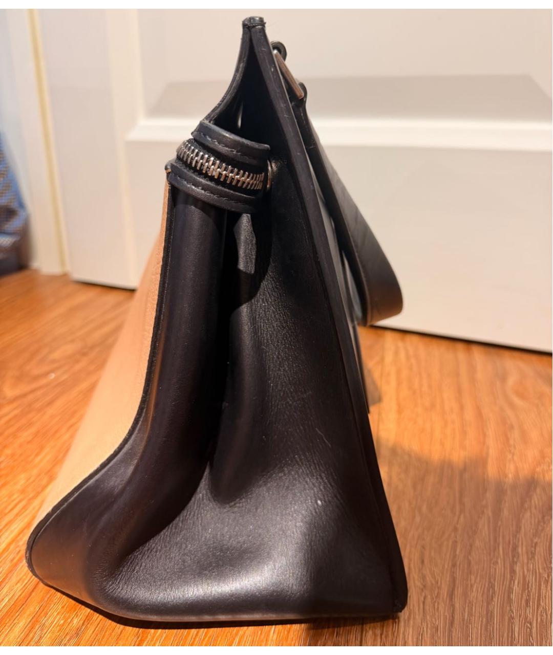 CELINE Черная кожаная сумка с короткими ручками, фото 3