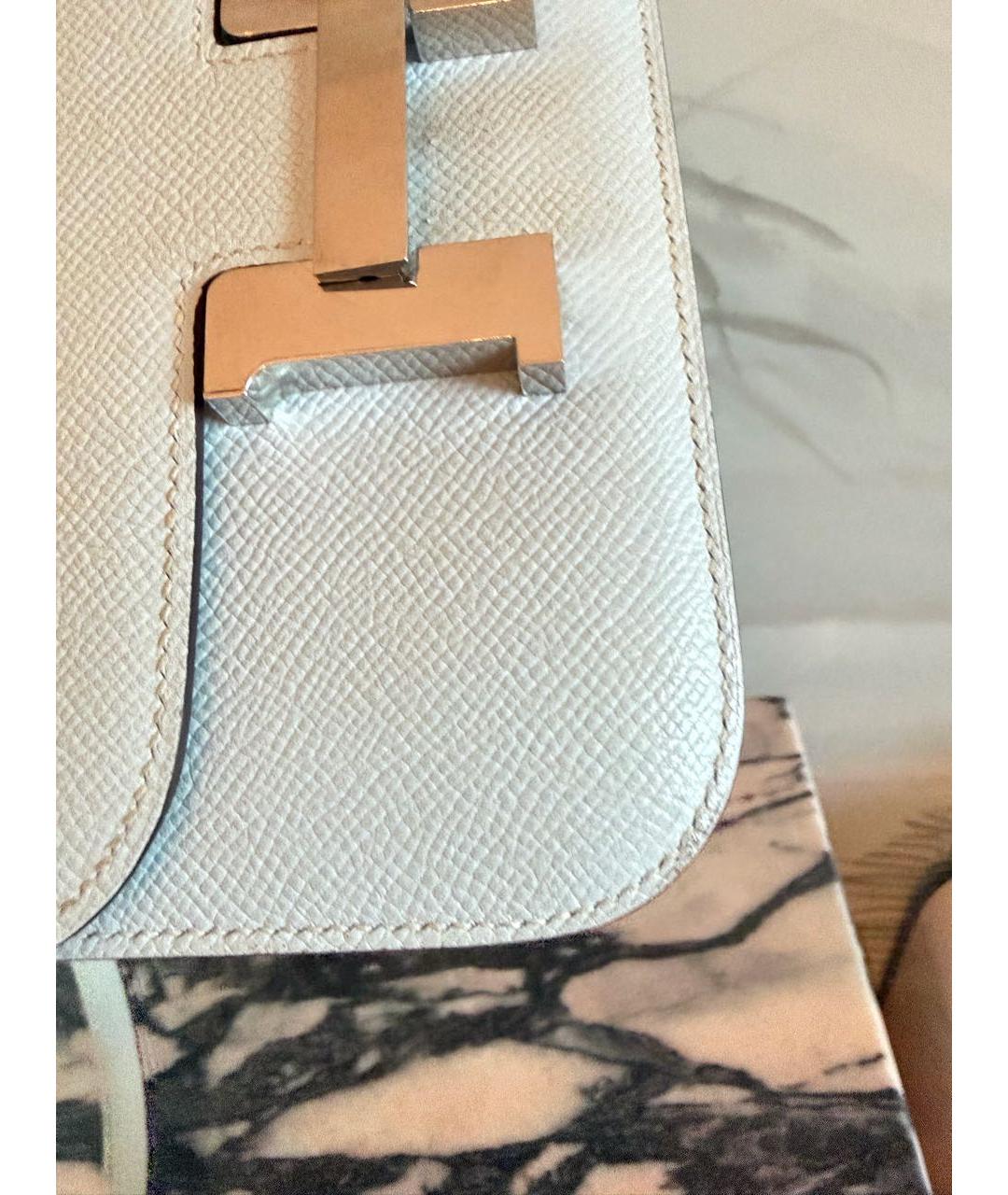 HERMES Голубая кожаная сумка через плечо, фото 2