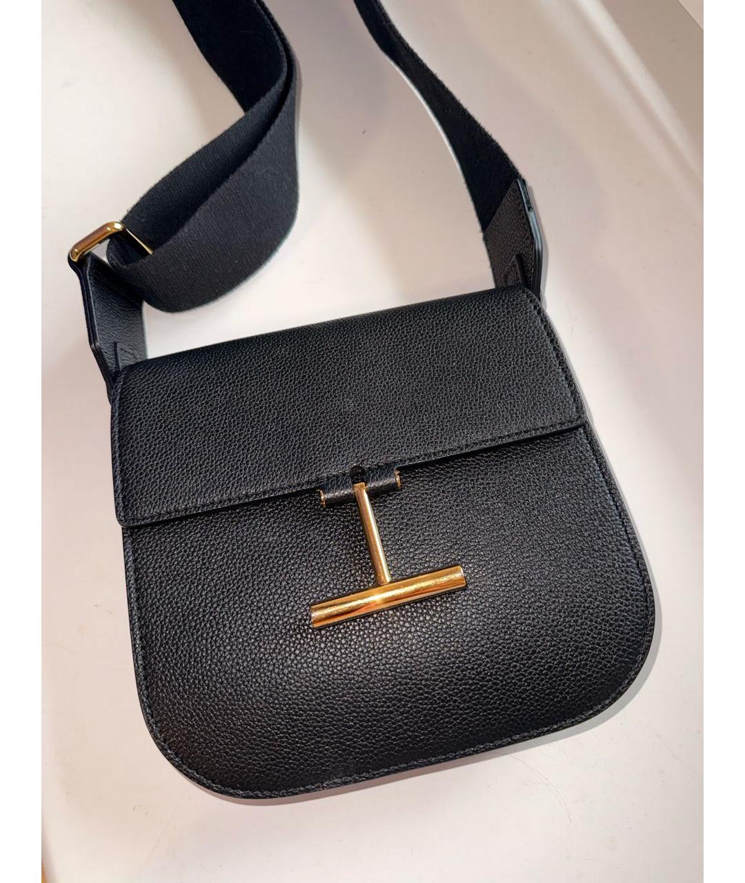 TOM FORD Черная кожаная сумка через плечо, фото 5