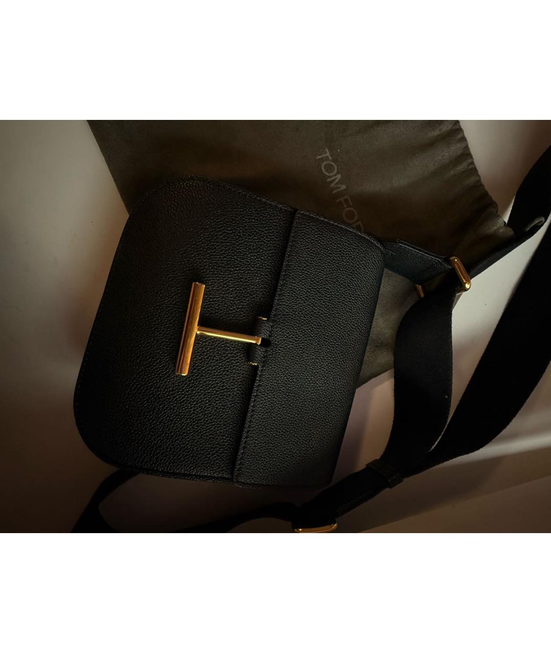 TOM FORD Черная кожаная сумка через плечо, фото 2
