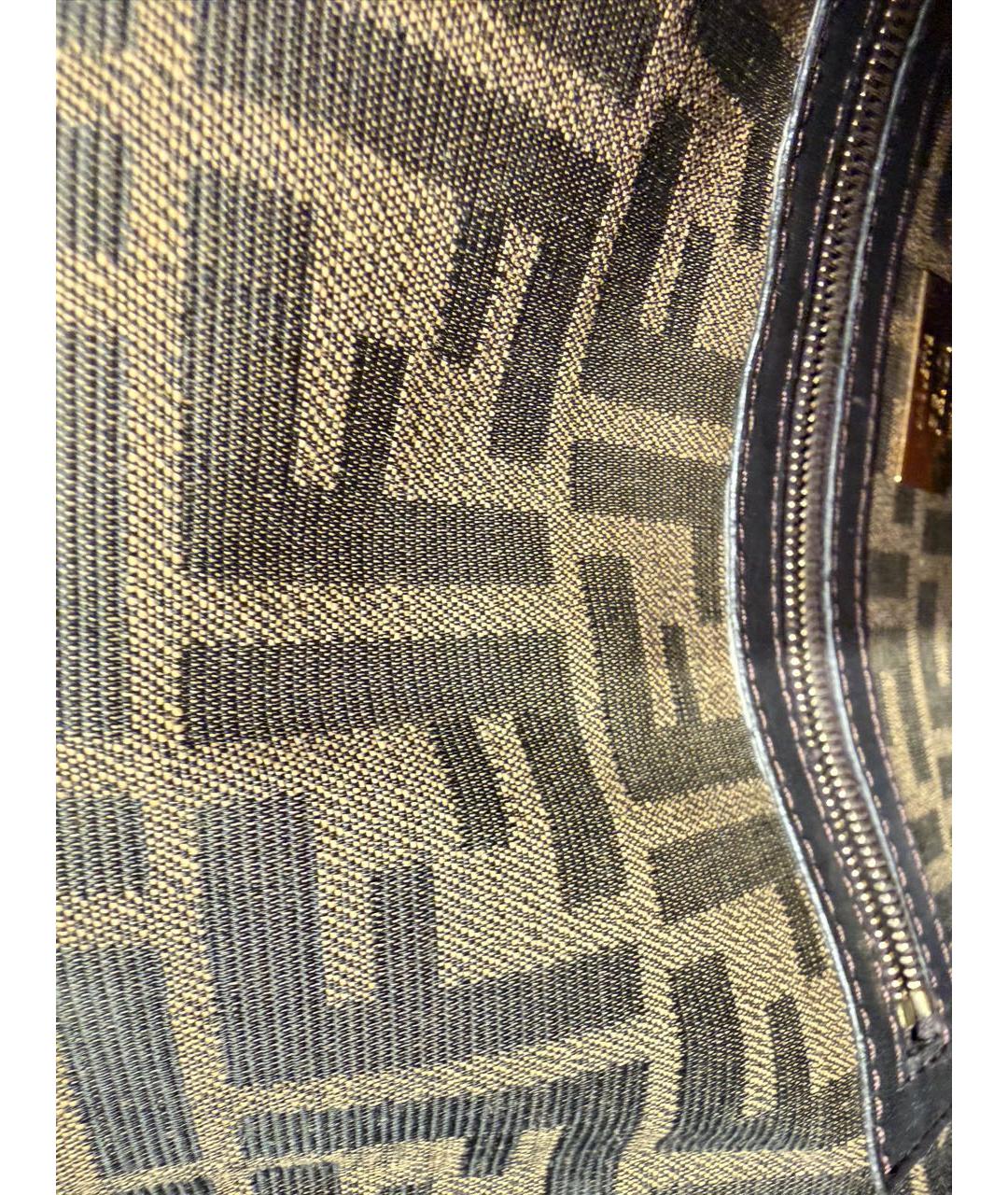 FENDI Коричневая твидовая сумка через плечо, фото 2