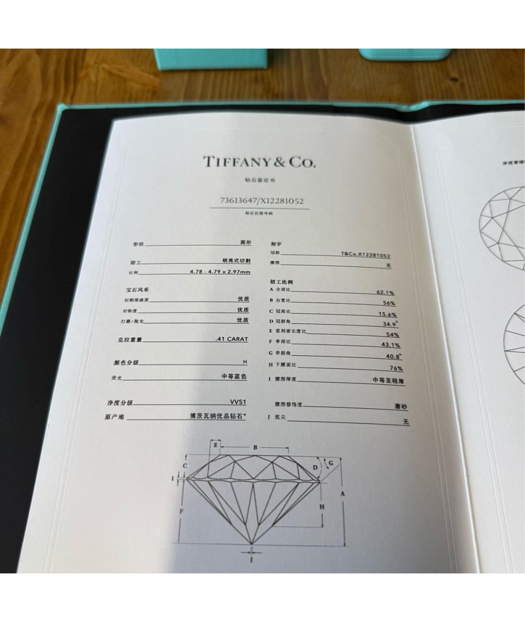 TIFFANY&CO Белое платиновое кольцо, фото 7