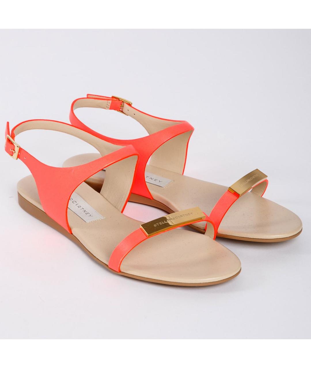 STELLA MCCARTNEY Коралловые сандалии из искусственной кожи, фото 2