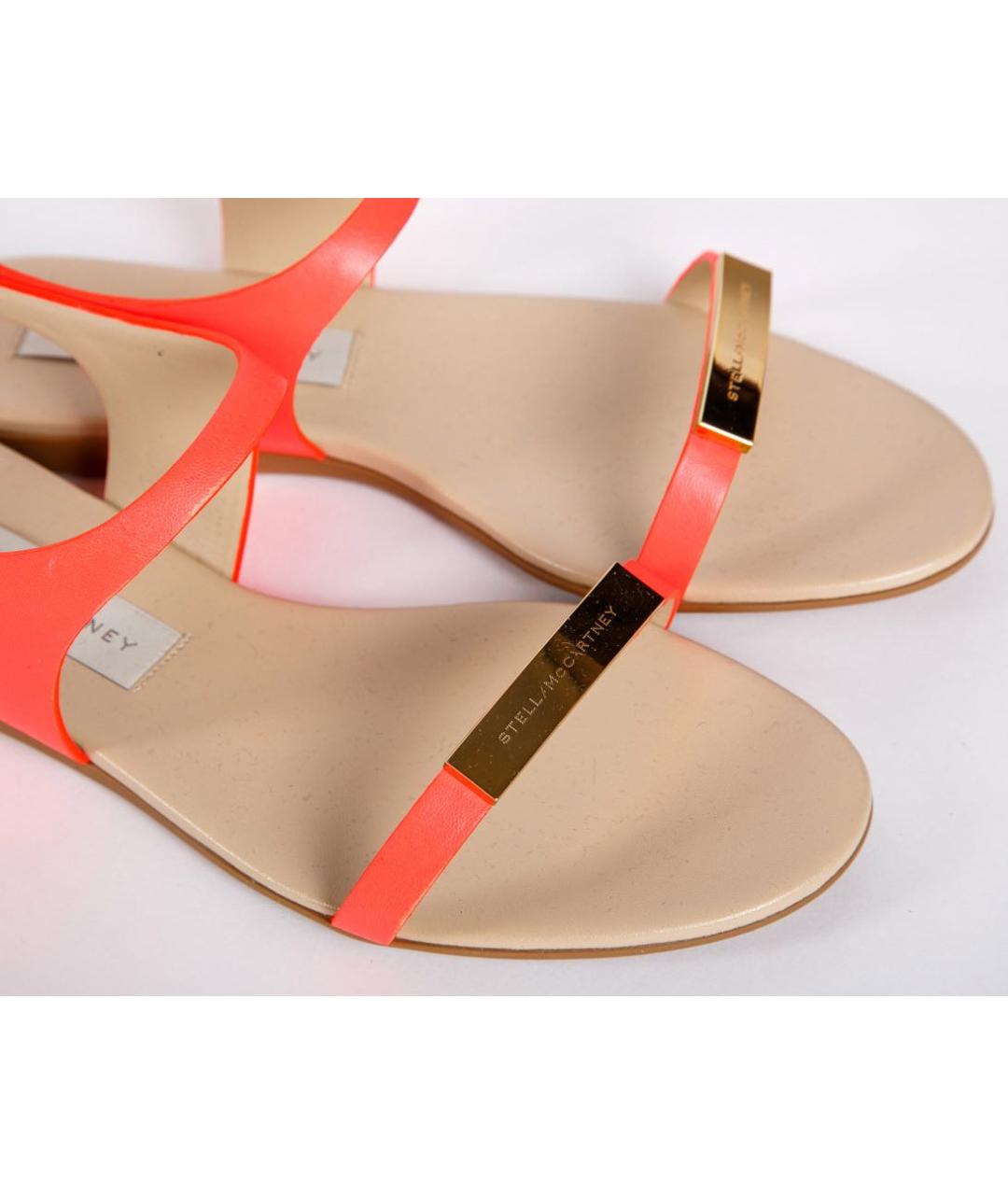 STELLA MCCARTNEY Коралловые сандалии из искусственной кожи, фото 3
