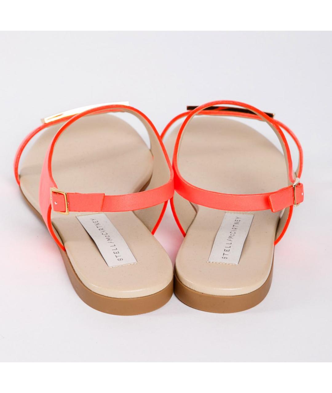 STELLA MCCARTNEY Коралловые сандалии из искусственной кожи, фото 4