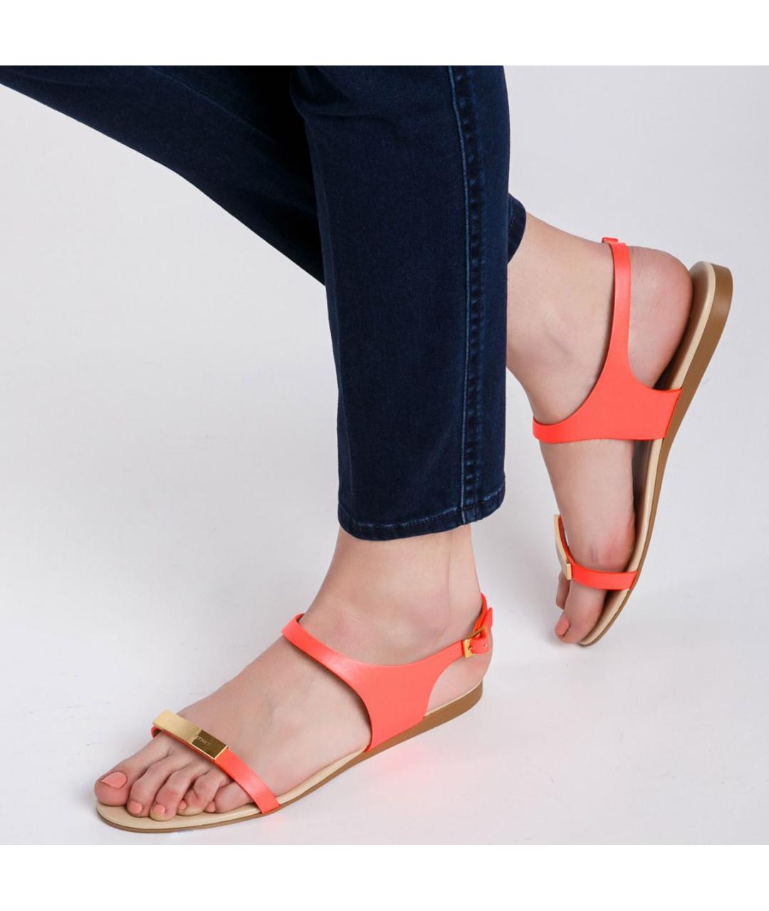 STELLA MCCARTNEY Коралловые сандалии из искусственной кожи, фото 5