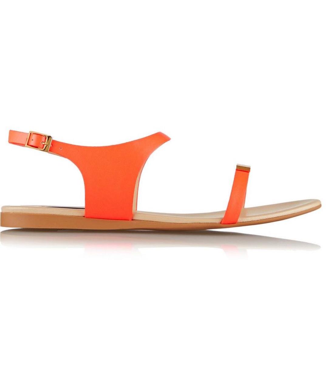 STELLA MCCARTNEY Коралловые сандалии из искусственной кожи, фото 9