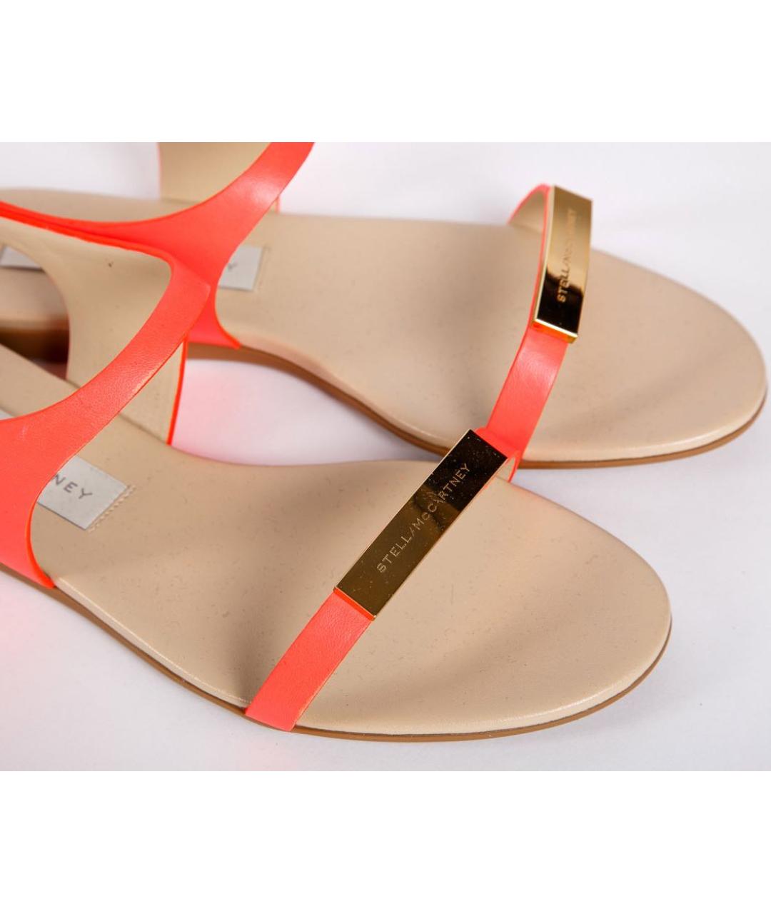STELLA MCCARTNEY Коралловые сандалии из искусственной кожи, фото 3