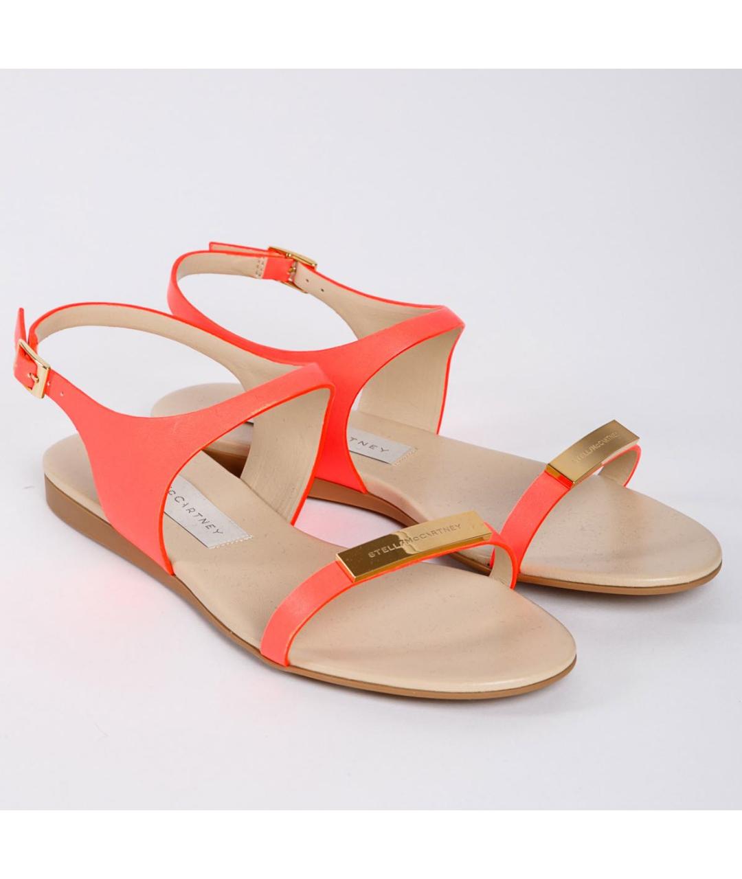 STELLA MCCARTNEY Коралловые сандалии из искусственной кожи, фото 2