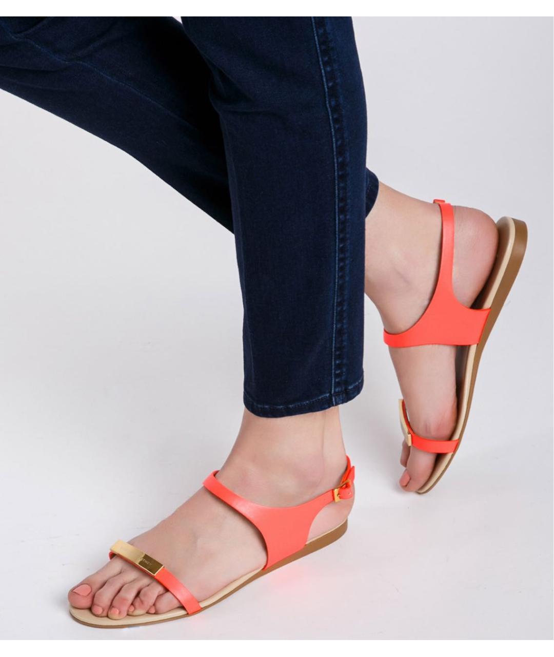 STELLA MCCARTNEY Коралловые сандалии из искусственной кожи, фото 5