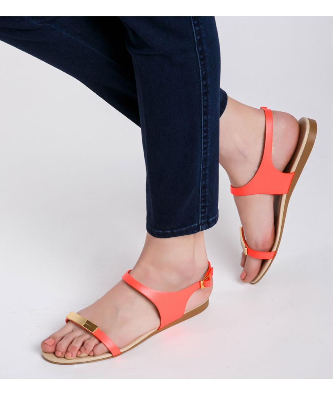 STELLA MCCARTNEY Коралловые сандалии из искусственной кожи, фото 5