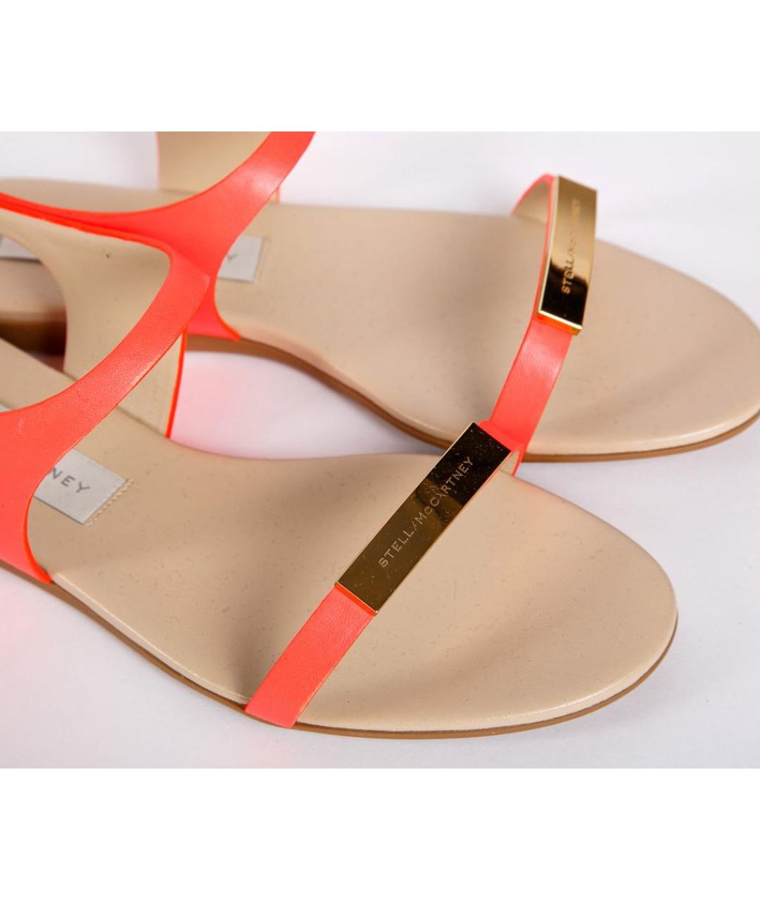 STELLA MCCARTNEY Коралловые сандалии из искусственной кожи, фото 3