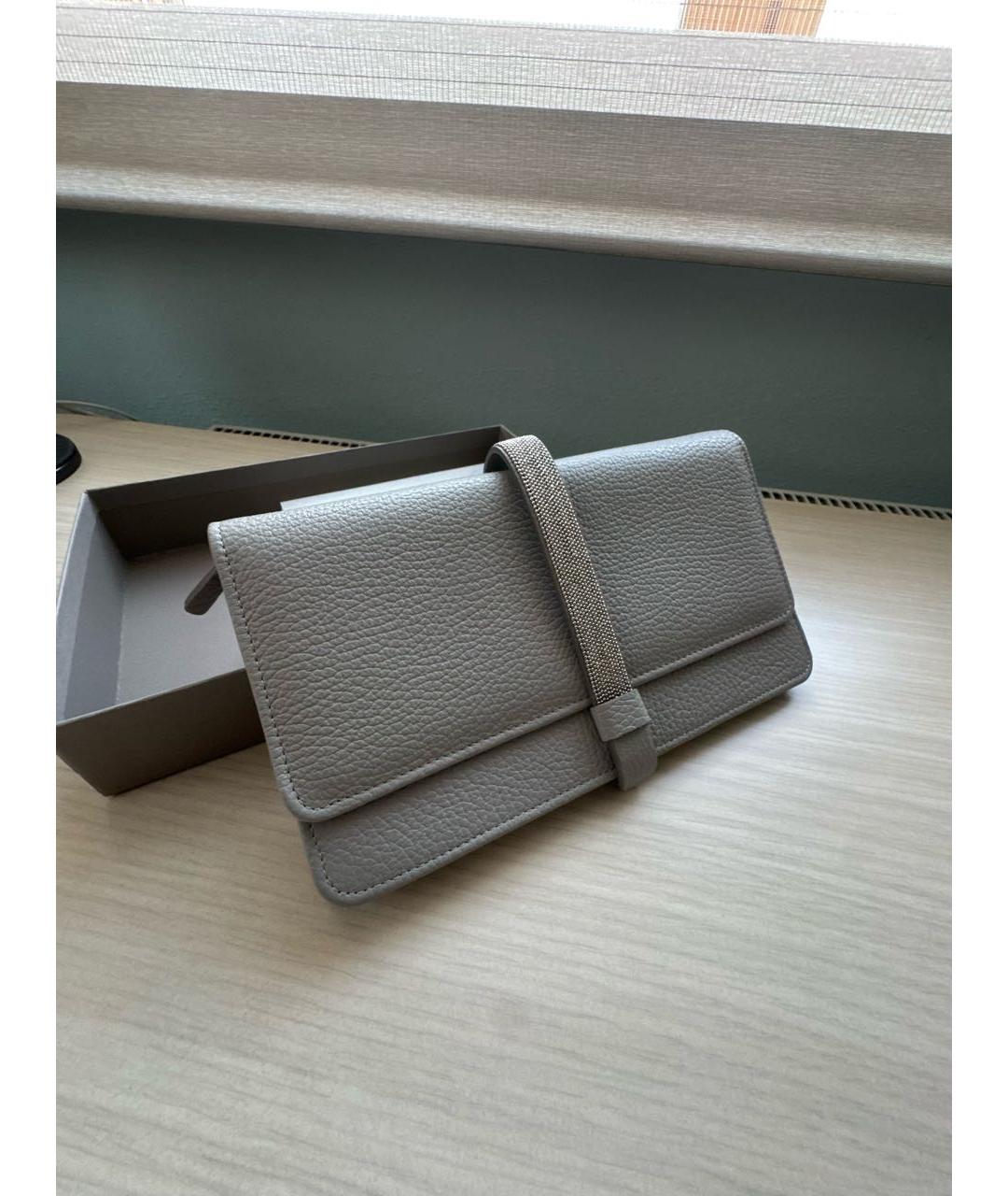 FABIANA FILIPPI Серый кожаный кошелек, фото 2