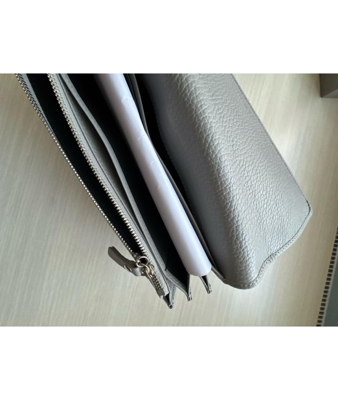 FABIANA FILIPPI Серый кожаный кошелек, фото 4