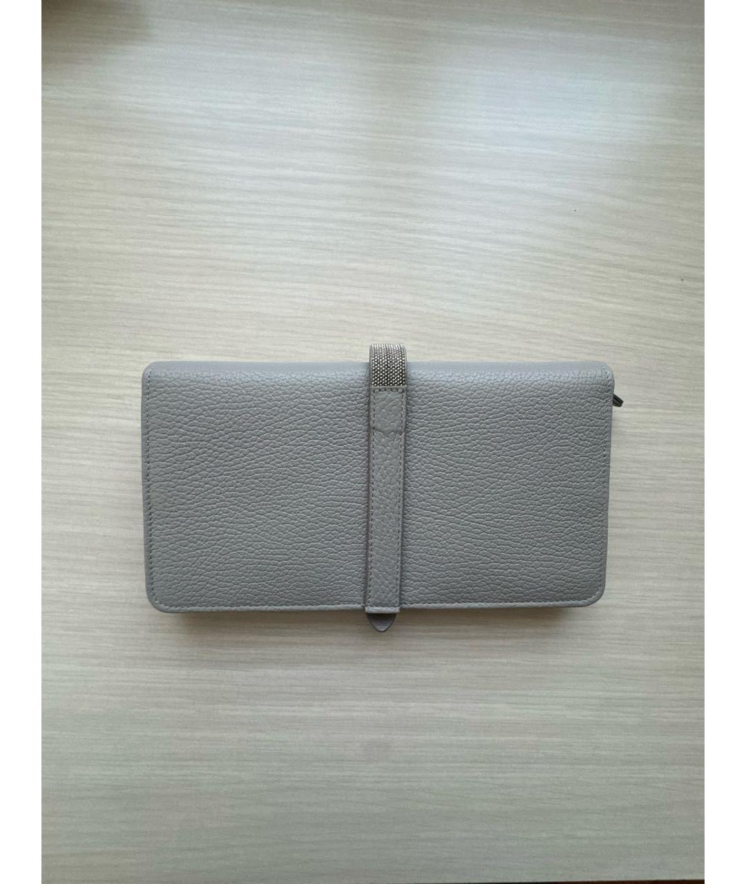 FABIANA FILIPPI Серый кожаный кошелек, фото 3